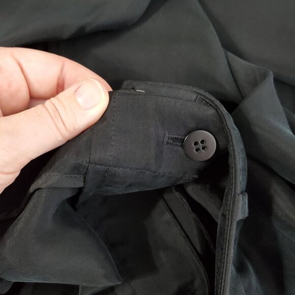 J. Crew NWT Drapey Cupro Blend Trouser Size 10 Black Satin BI237 Wide Leg Flat - Picture 10 of 13